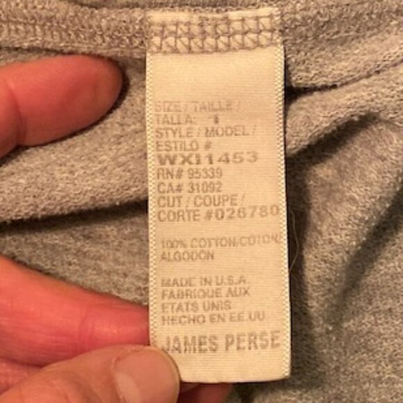 James Perse Vintage Cotton Genie Sweatpants, Size 1 Small - Picture 2 of 10